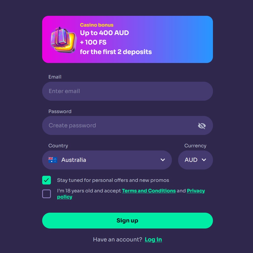 Winspirit - Sign Up